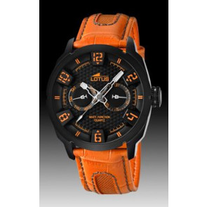 Pulseira de relógio Lotus 15788-2 Couro Laranja 23mm